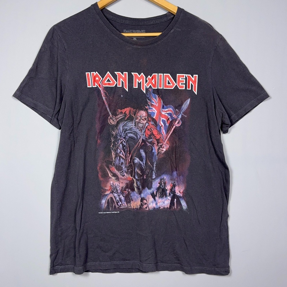 Iron Maiden The Trooper T-Shirt Mens Size XL Graphic Black Heavy Metal Band